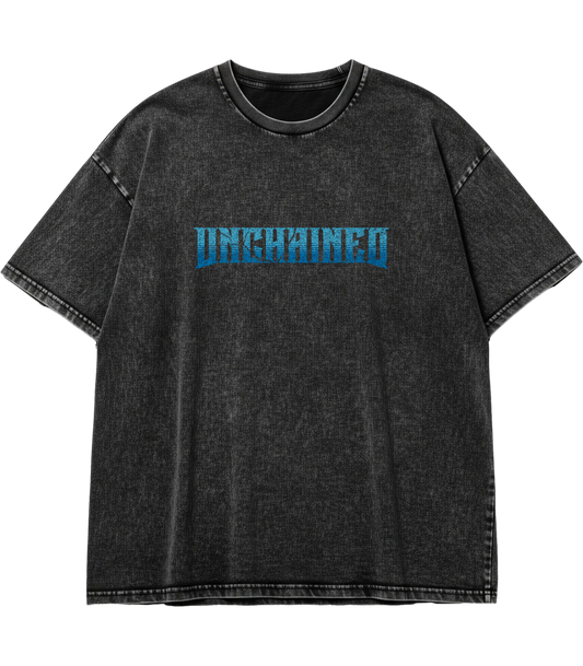 black washed streetwear tee with Christian designs ${25}